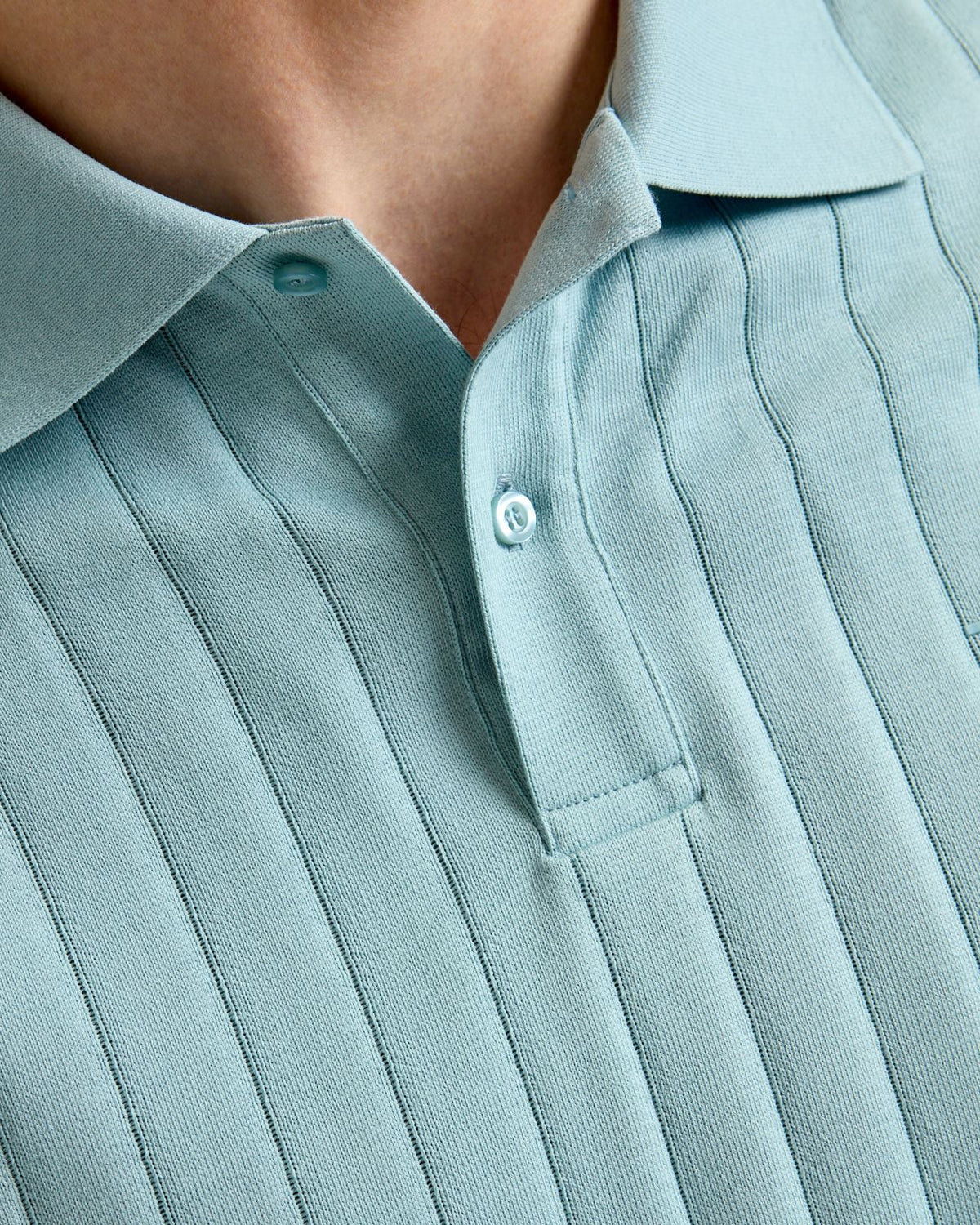 Simon Stripe Polo Forget-Me-Not