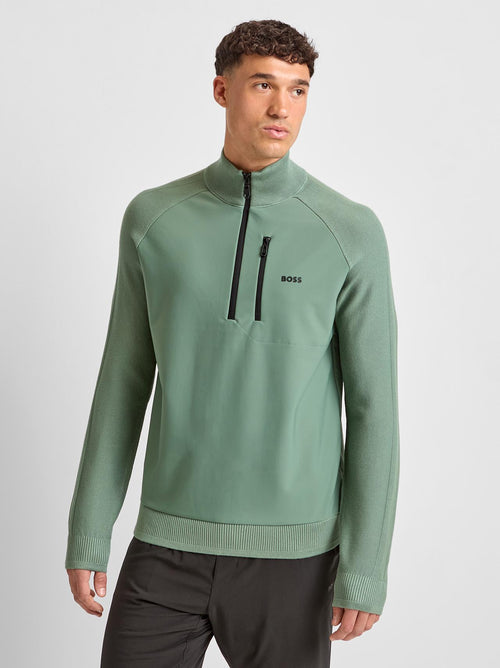 Civic Hybrid Quarter Zip Open Green