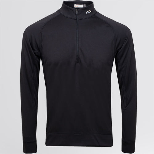 Keano Half Zip Regular Fit Mid Layer Black Melange