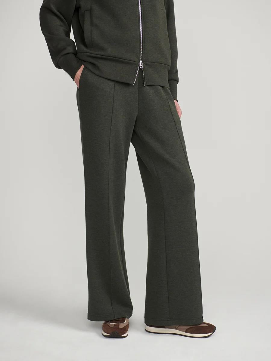 The Wide Leg 28 Inch Trousers Olive Marl