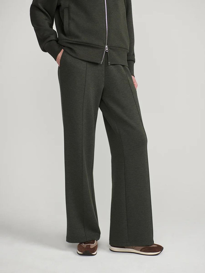 The Wide Leg 28 Inch Trousers Olive Marl