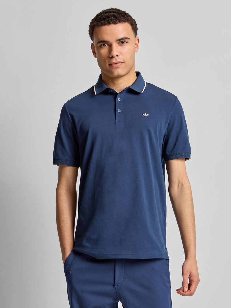 Originals Twistknit Trefoil Polo Night Indigo/Chalk White