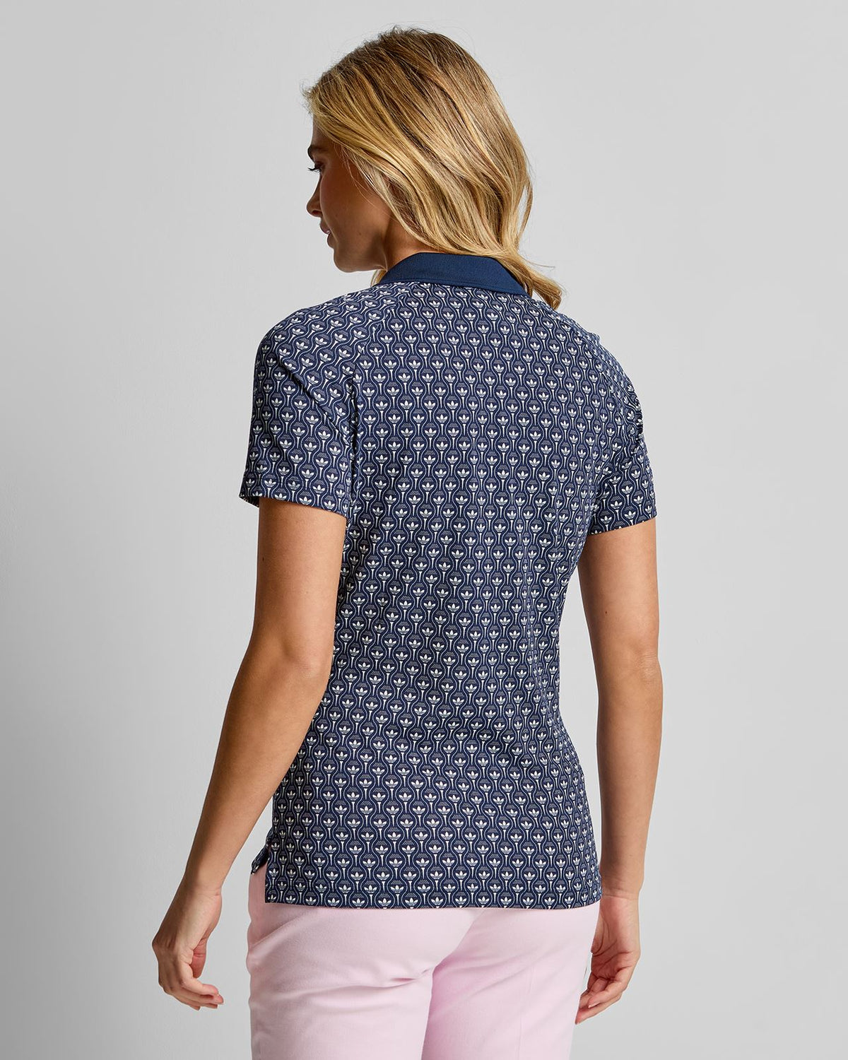 Originals All Over Trefoil Polo Night Indigo/Chalk White