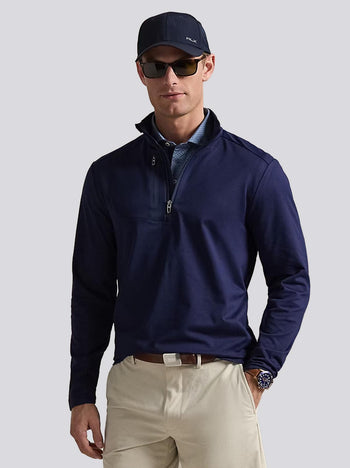 Ralph Lauren RLX Half Zip Classic Fit Mid Layer Refined Navy