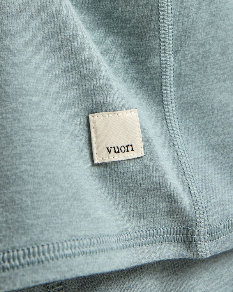 Ponto Half-Zip Mock Neck Misty Blue Heather