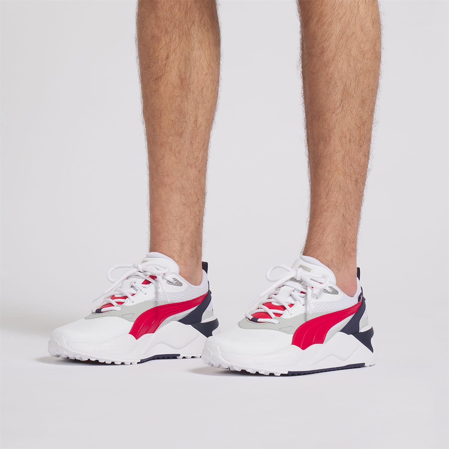 Puma GS-X Efekt Golf Shoes Puma White/Strong Red | TRENDYGOLF UK