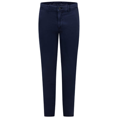 Slim Fit Garment Washed Chino Trousers Dark Sapphire - SS24
