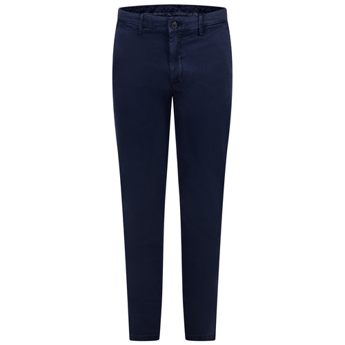 Slim Fit Garment Washed Chino Trousers Dark Sapphire - SS24