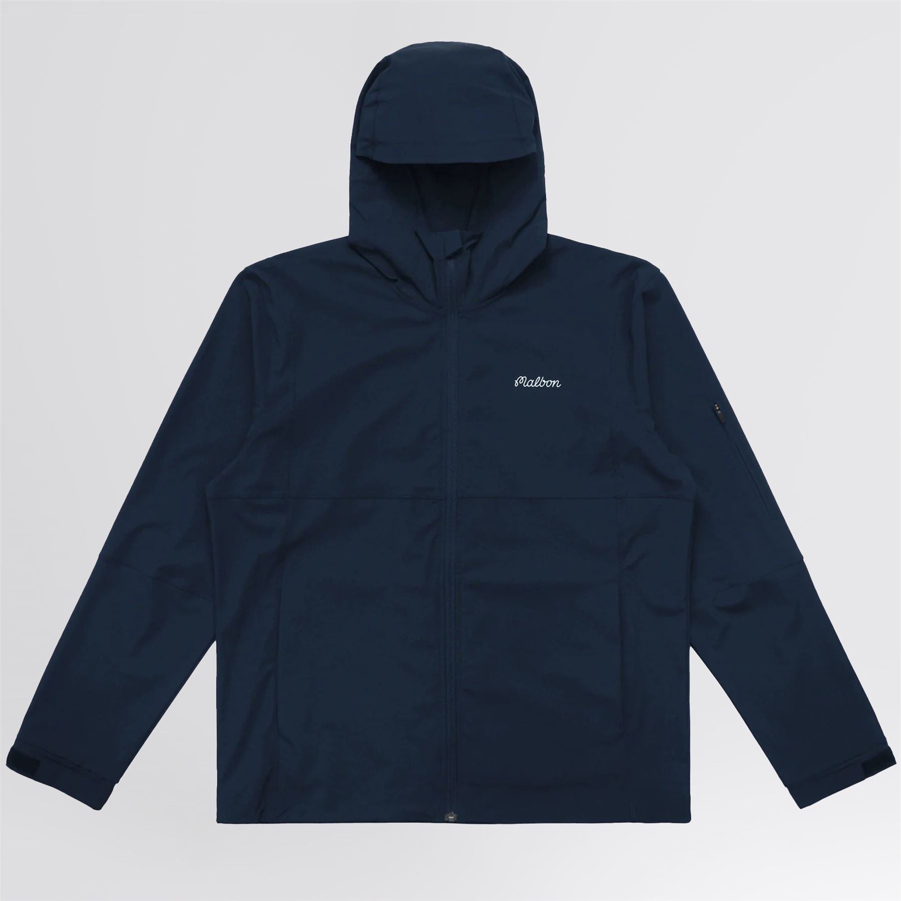 Malbon Golf Performance Full Zip Shell Jacket Navy | TRENDYGOLF UK