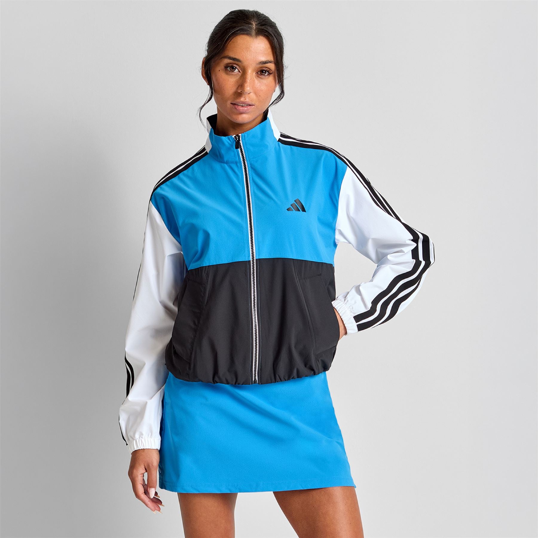 Beyond The Course Colour Block Twistweave Full Zip Jacket Lucid Ray Blue