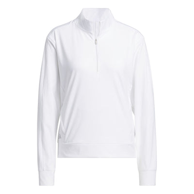 Womens Ultimate365 Regular Fit Half Zip Mid Layer White - SS24