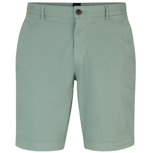 Slice-Short Slim Fit Cotton Shorts Open Green - SU24