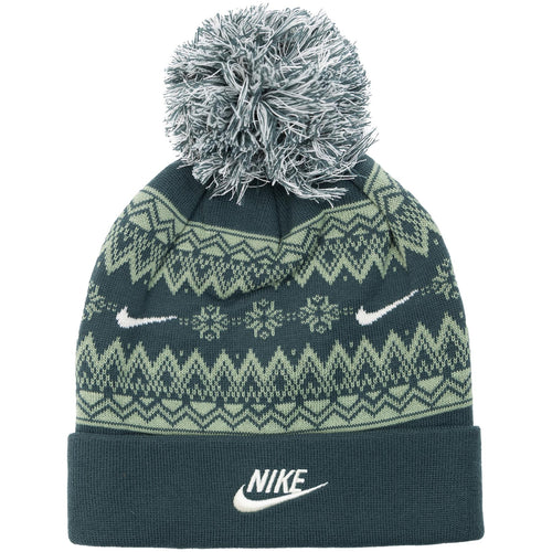 Peak Pattern Beanie Vintage Green/Coconut Milk - W24