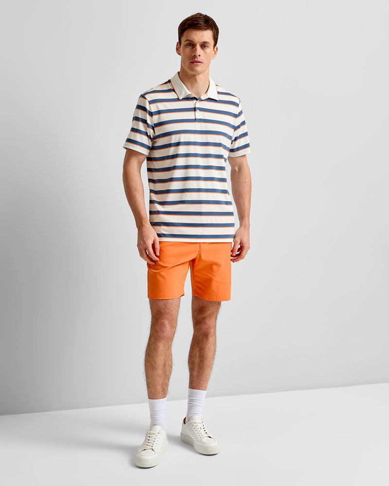 Cloudspun Stripe Polo Shirt Warm White/Dark Indigo