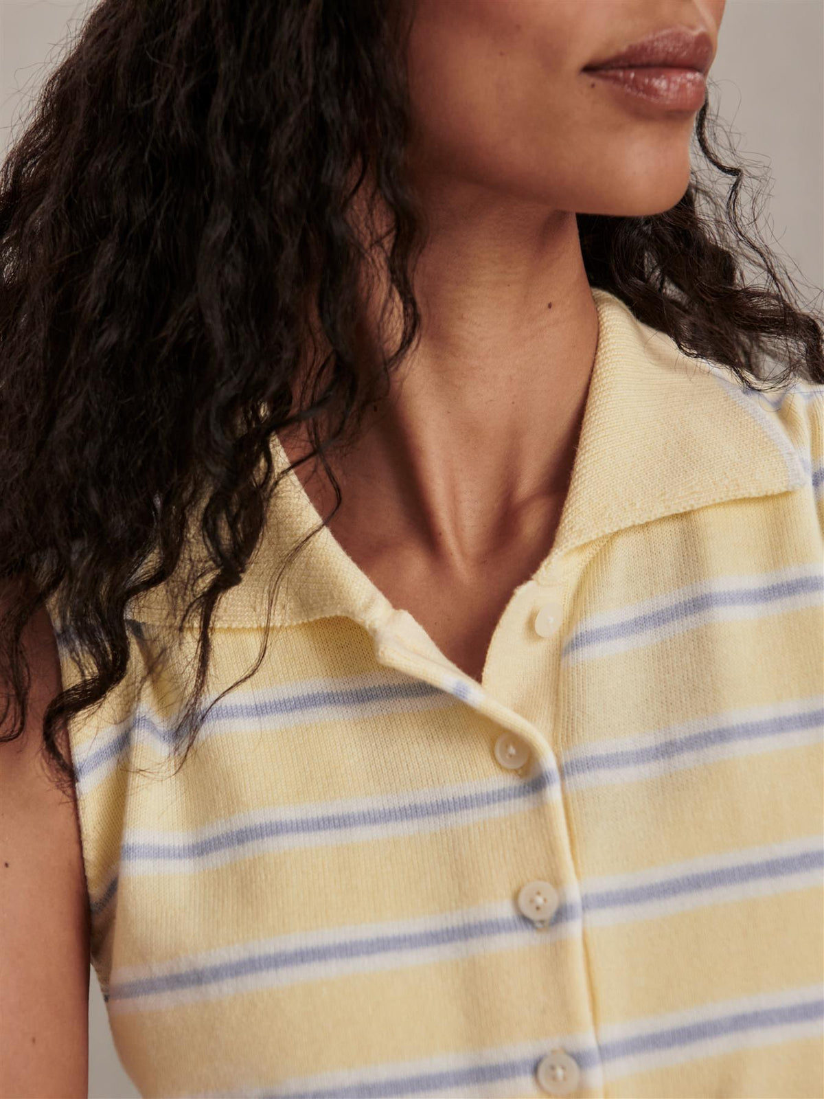 Rue Polo Tank Anise Flower/Xenon Blue