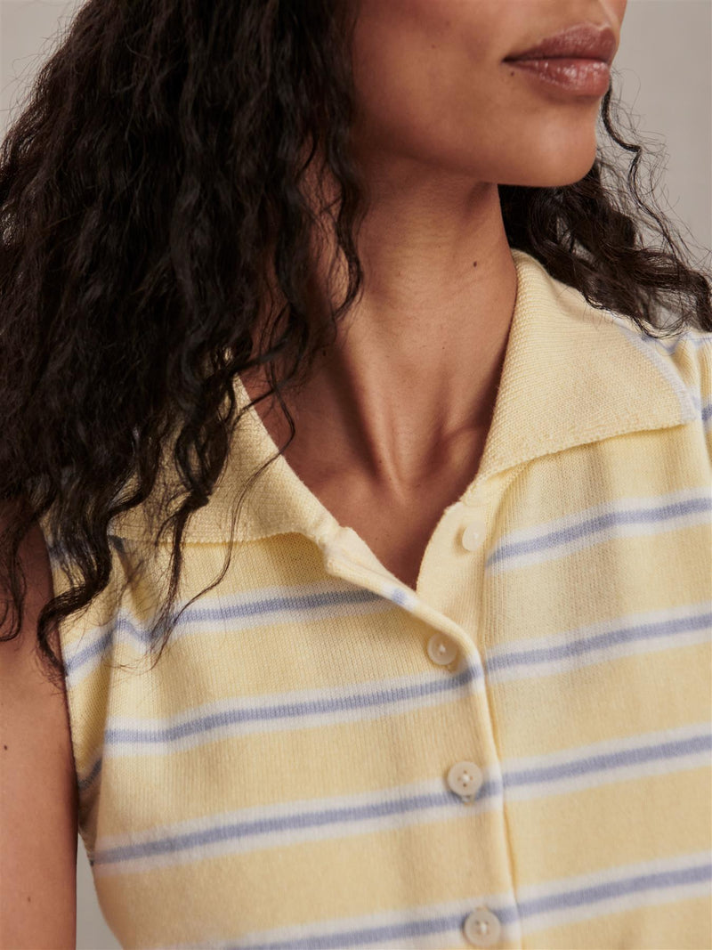 Rue Polo Tank Anise Flower/Xenon Blue