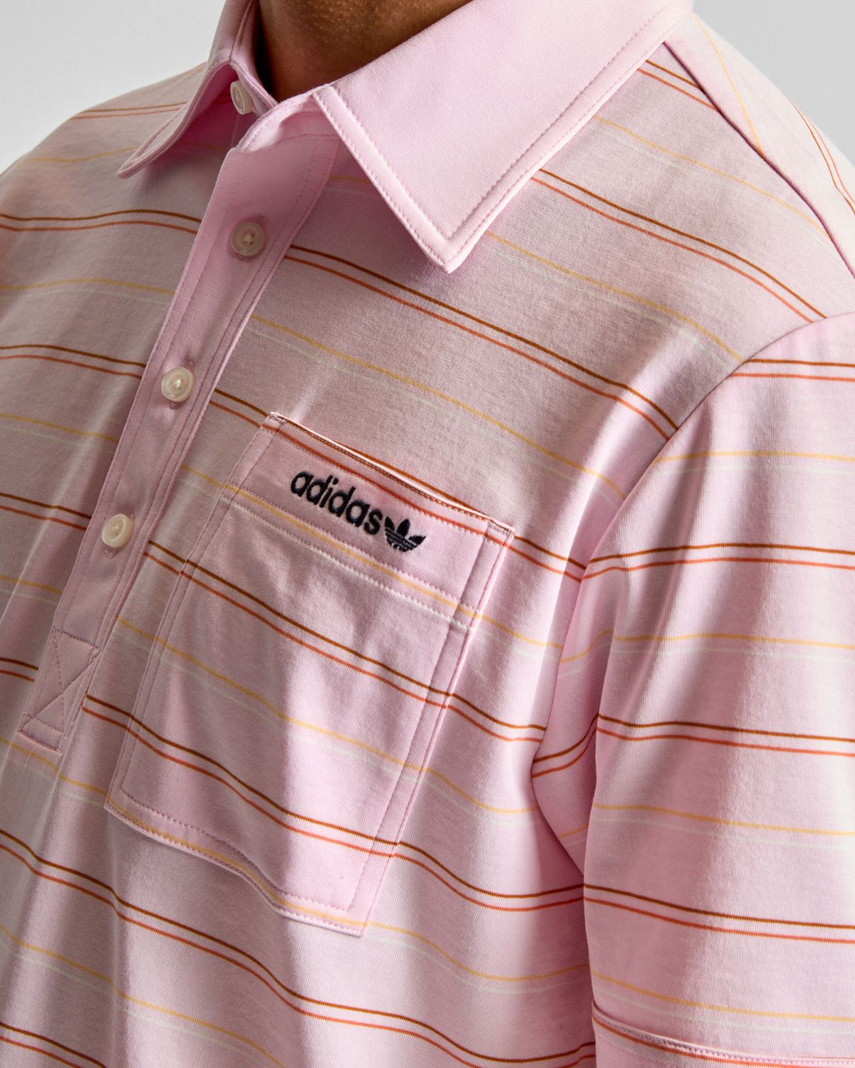 Originals Archine Stripe Polo Clear Pink