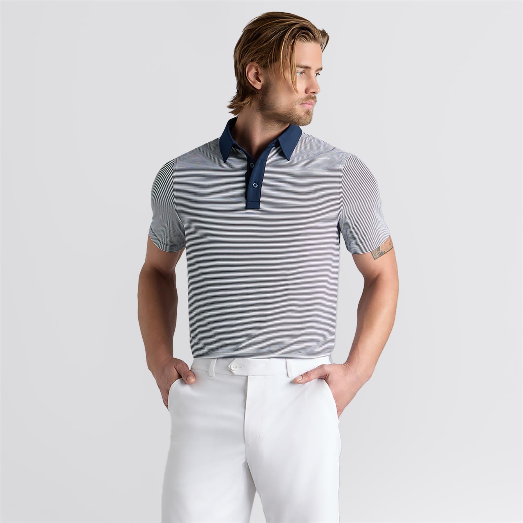 Feeder Stripe High Gauge Jersey Polo Twilight