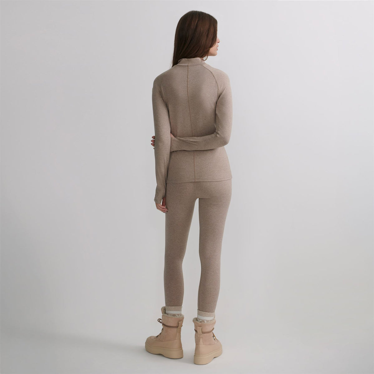 Always Warm Base Layer Leggings Taupe Marl