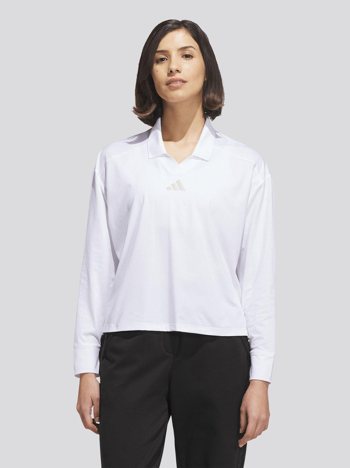 Beyond The Course Twistknit Loose Polo Shirt White