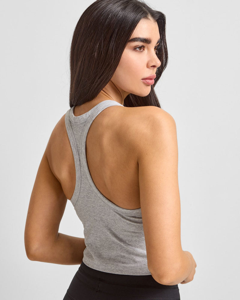 Elevation Racerback Tank Light Heather Grey