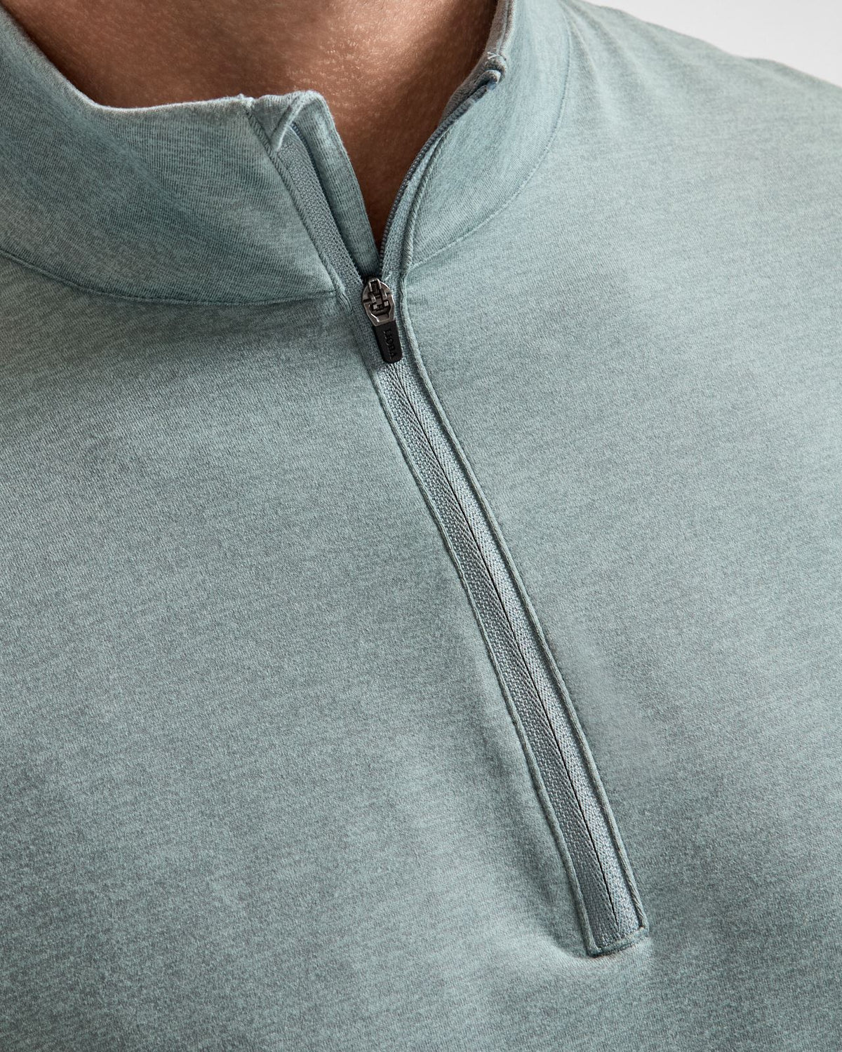 Ponto Half-Zip Mock Neck Misty Blue Heather