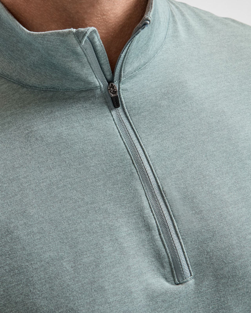 Ponto Half-Zip Mock Neck Misty Blue Heather