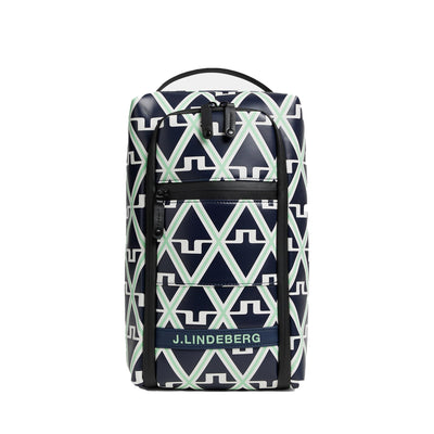 Synthetic Leather Printed Footwear Bag Geo JL Navy - SS24
