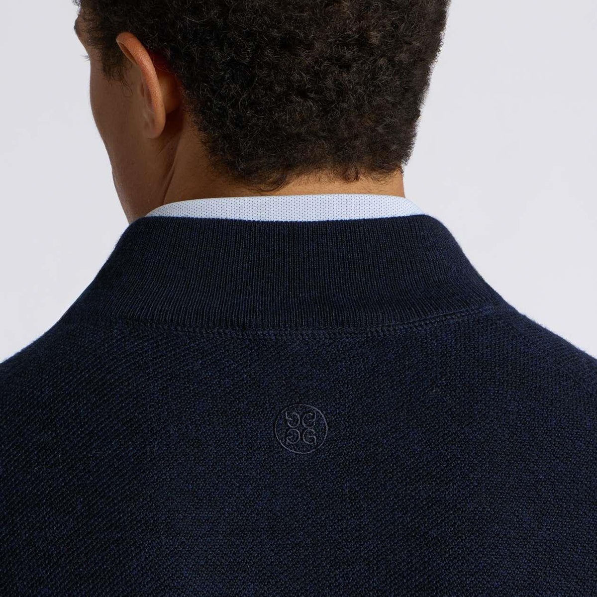 The Club Merino Wool Quarter Zip Sweater Twilight