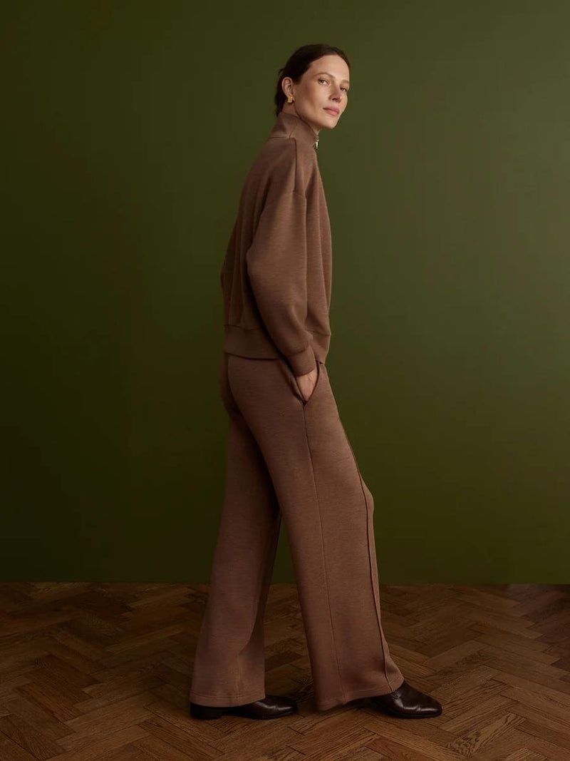 The Wide Leg 28 Inch Trousers Golden Bronze Marl
