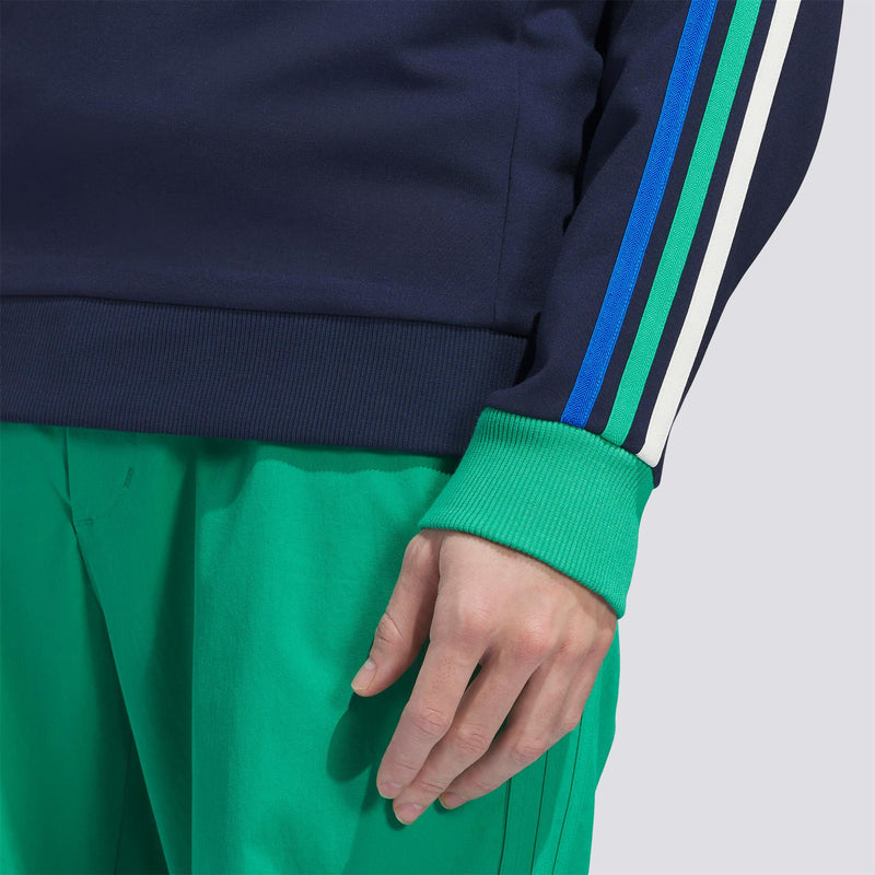 Originals 3-Stripe Quarter Zip Night Indigo/Court Green