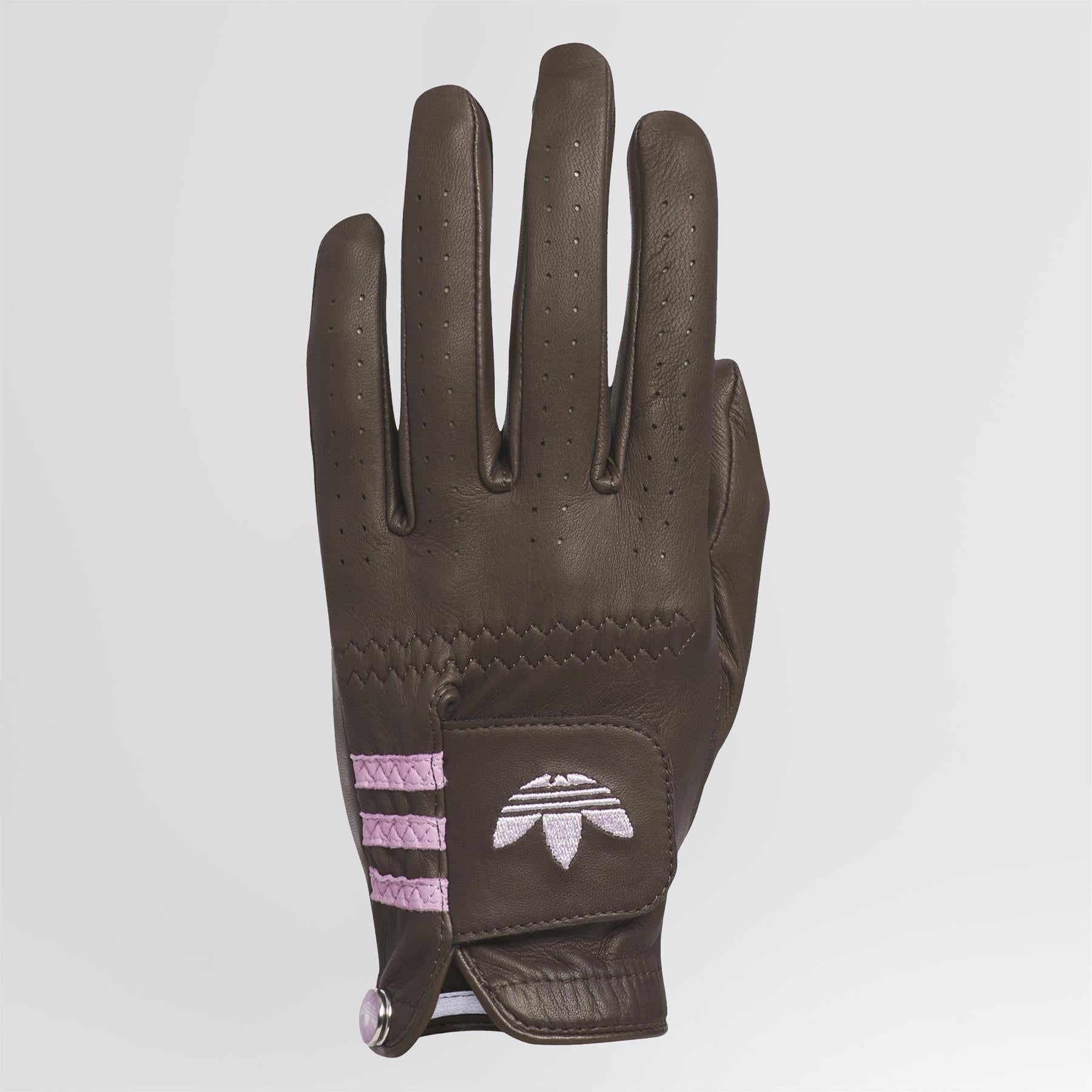 Leather Left Hand Glove Dark Brown - AW25