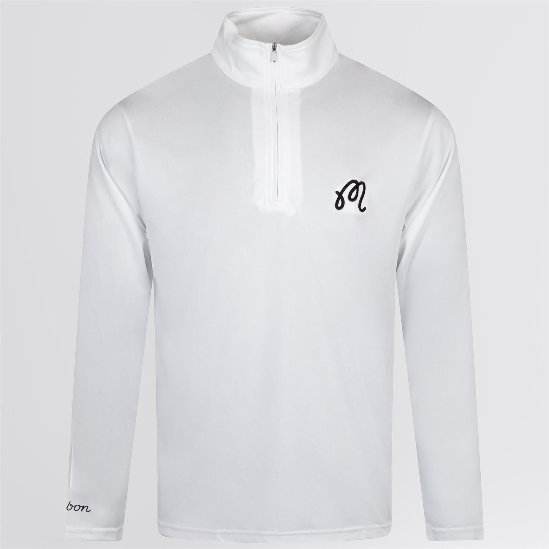Evergreen Performance Quarter Zip White