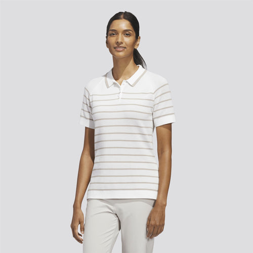 Ultimate365 5+ Stripe Knit Polo White