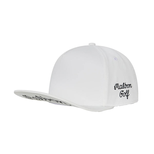 Malbon Golf x Jesper Parnevik 5-Panel Cap White | TRENDYGOLF UK