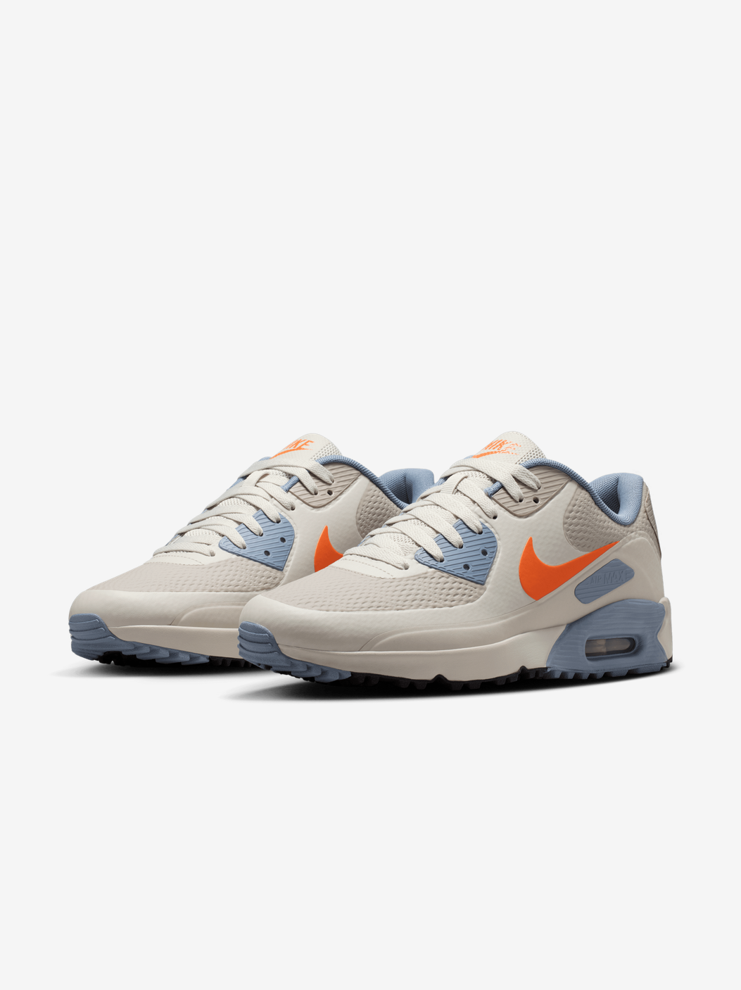 Air Max 90 Spikeless Golf Shoes Moon Particle/Safety Orange/Light Bone