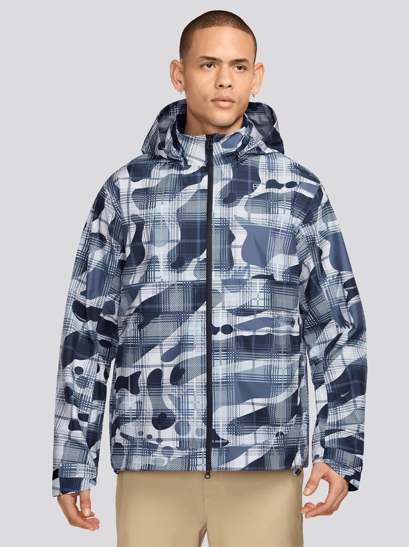 Nike Storm-FIT ADV Tartan Camo Waterproof Jacket in College Navy/White - main product view