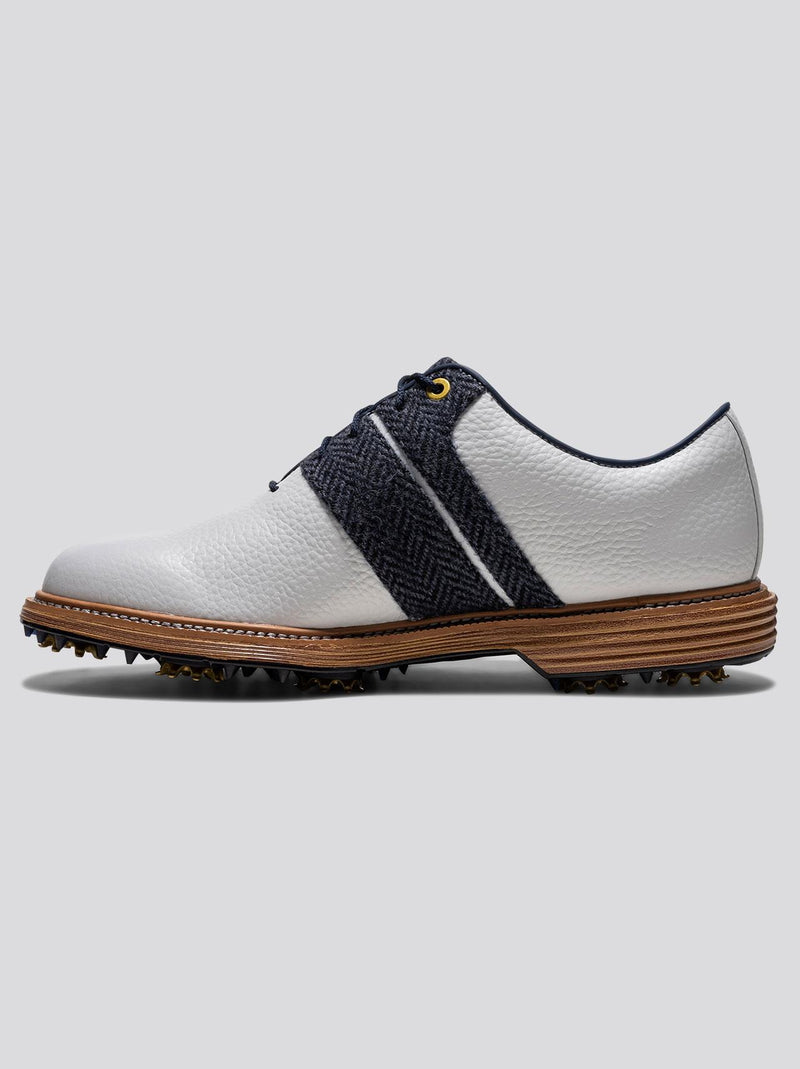 FootJoy Premiere Series Packard golf shoe - side profile showing full grain leather upper