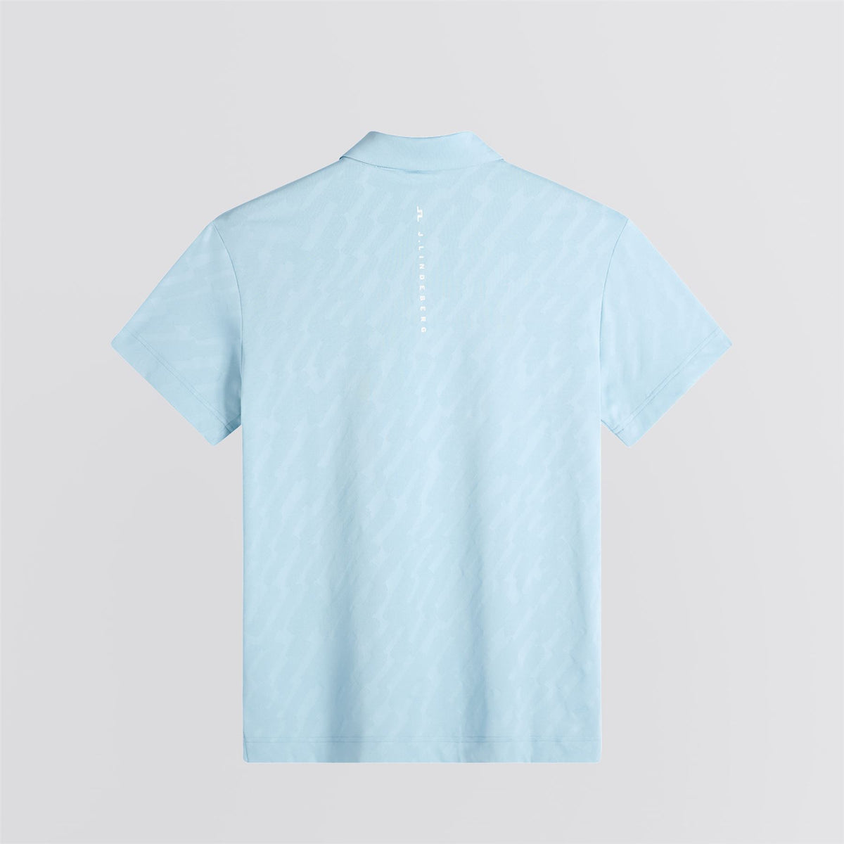 Wilhelm Mesh Jacquard Polo Forget-Me-Not