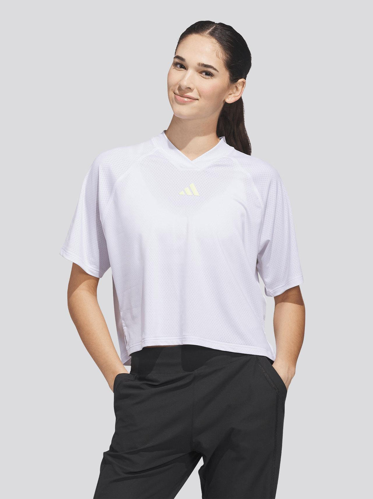 Beyond The Course Climacool Loose V-Neck Top White