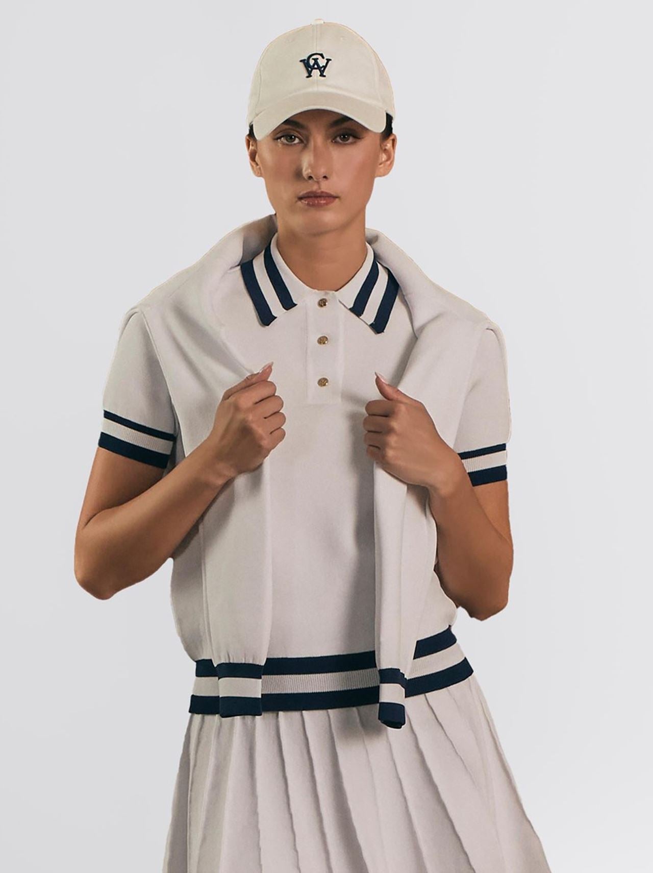 Cooper Polo White/Legacy Navy