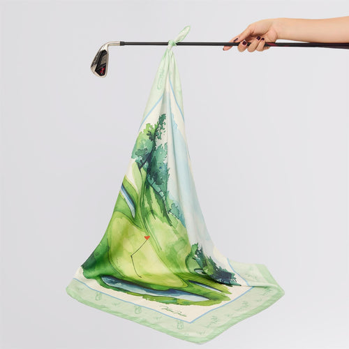 Golf Silk Scarf 90 Green