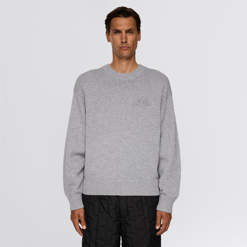 Eddy Cotton Wool Crew Neck Light Grey Melange