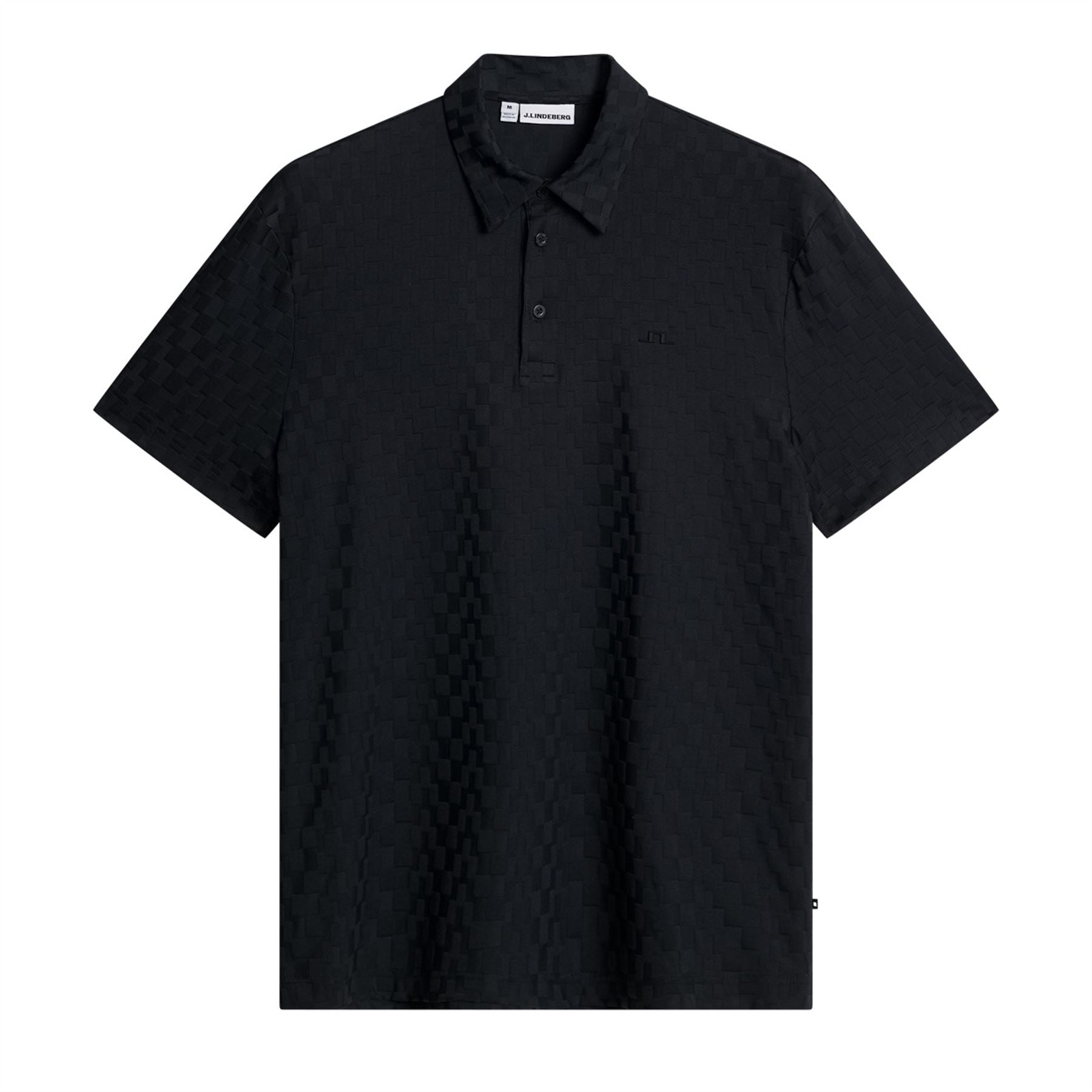 J.Lindeberg Kofe Jacquard Polo Black | TRENDYGOLF UK