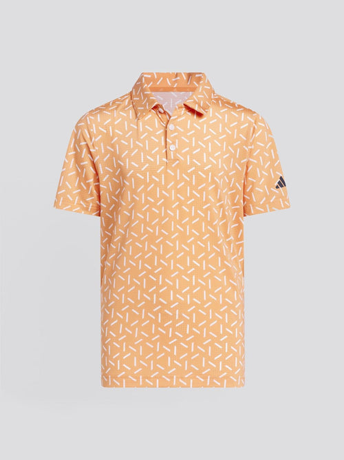 Boys Climacool Ultimate365 Printed Mesh Polo Dusky Orange