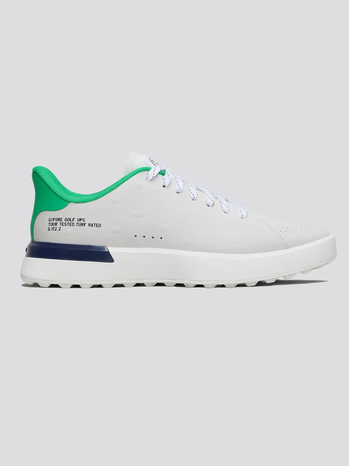 G.112 Embossed Skull & Tees Hybrid Spikeless Golf Shoe Snow/Clover