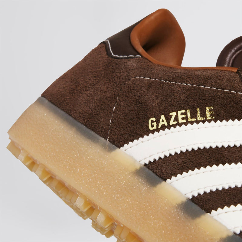 adidas Originals Gazelle Spikeless Golf Shoes Dark Brown/Chalk White