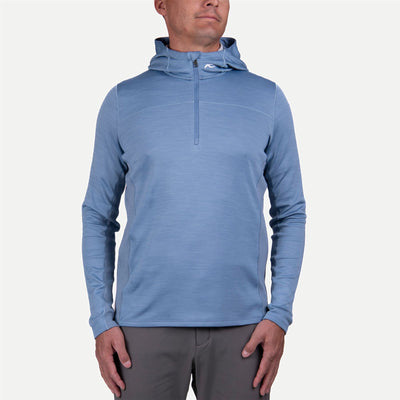 Liam Hooded Half Zip Mid Layer Neptune