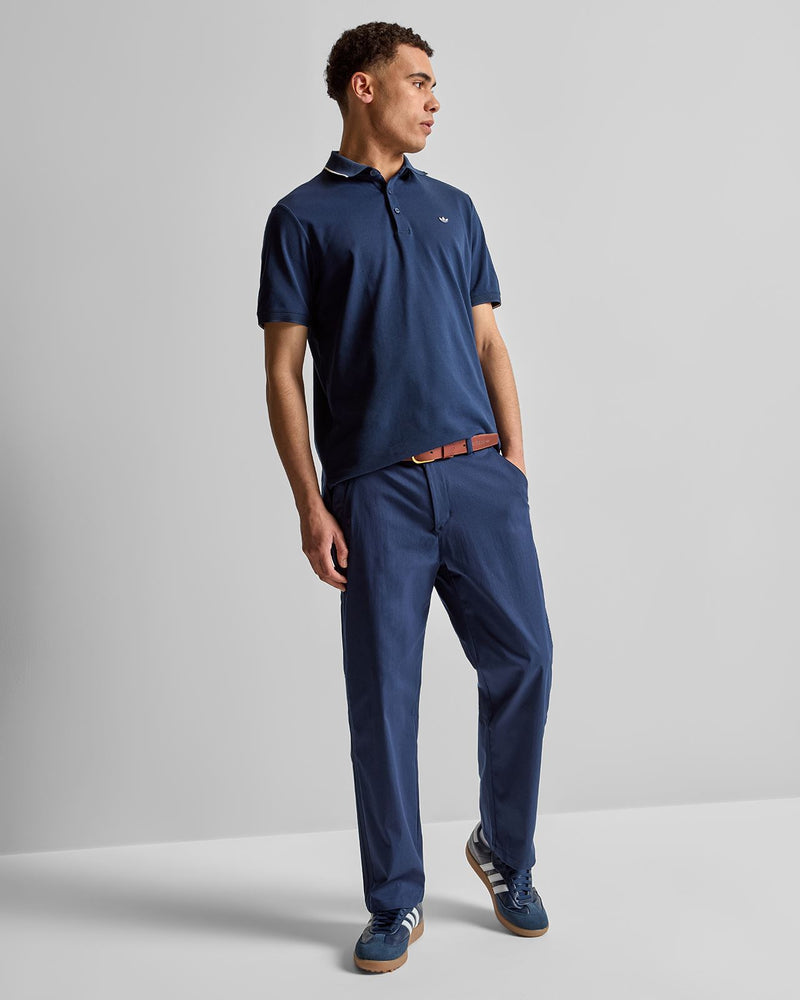 Originals Twistknit Trefoil Polo Night Indigo/Chalk White
