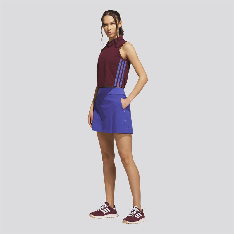 Beyond The Course Crop Twistknit Polo Shirt Maroon
